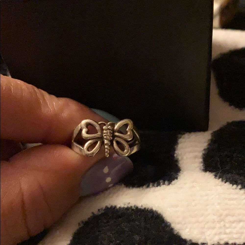 Sterling silver butterfly ring